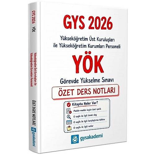 Data 2026 GYS Y�K Y�ksek��retim Kurumlar� Personeli �zet Ders Notlar� G�revde Y�kselme Data Yay�nlar�