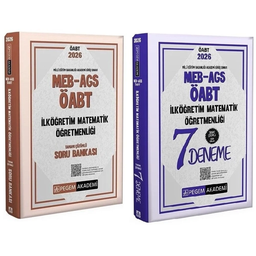Pegem 2026 �ABT MEB-AGS �lk��retim Matematik ��retmenli�i Soru Bankas� + 7 Deneme 2 li Set Pegem Akademi Yay�nlar�