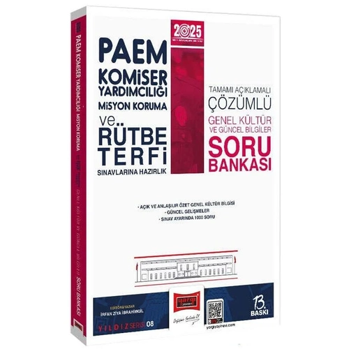 Yarg� 2025 PAEM Komiser Yard�mc�l��� Misyon Koruma R�tbe Terfi Genel K�lt�r ve G�ncel Bilgiler Soru Bankas� Y�ld�z Serisi 13. Bask� Yarg� Yay�nlar�