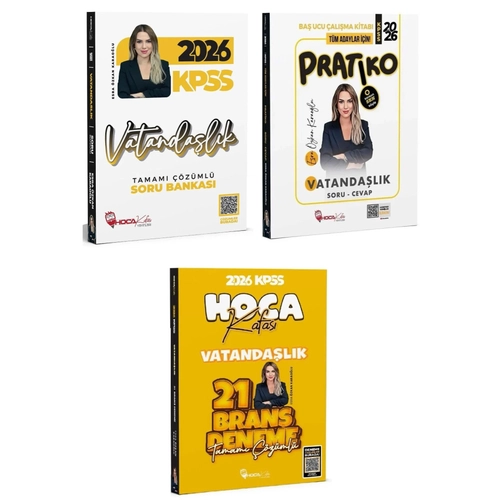 Hoca Kafas� 2026 KPSS Vatanda�l�k Soru Bankas� + Pratiko Soru Cevap + 21 Deneme 3 l� Set - Esra �zkan Karao�lu Hoca Kafas� Yay�nlar�