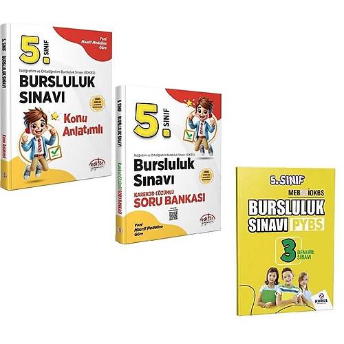 Edit�r 2025-2026 5. S�n�f PYBS Bursluluk S�nav� Konu + Soru Bankas�+Kurul 3  Deneme Seti
