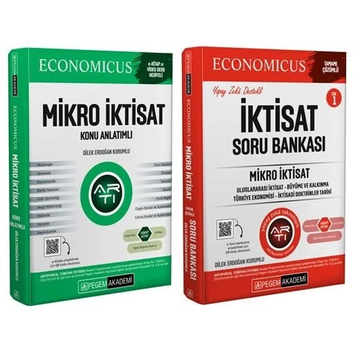 Pegem Yaynlar 2025 KPSS A Grubu Mikro ktisat Economicus Konu + Soru Bankas 2 li Set