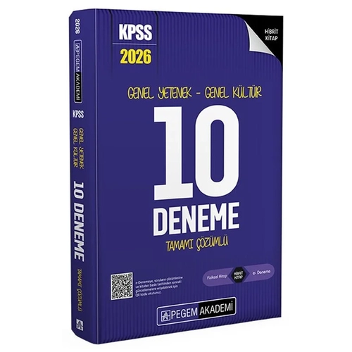 Pegem Yaynlar 2026 KPSS Genel Yetenek Genel Kltr 10 Deneme zml