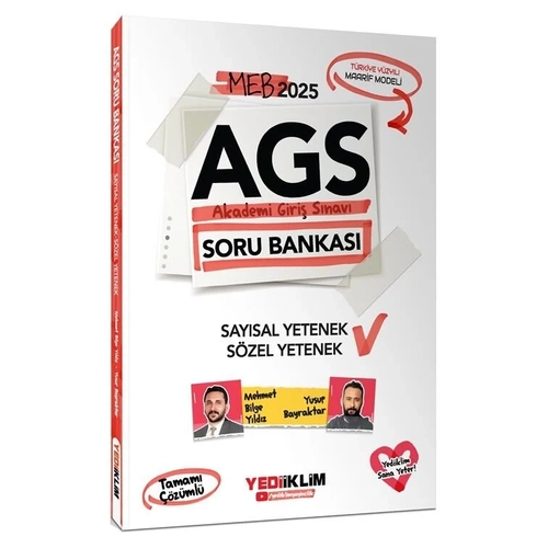Yediiklim Yaynlar 2025 MEB AGS Szel-Saysal Yetenek Soru Bankas zml - Mehmet Bilge Yldz, Yusuf Bayraktar Yediiklim Yaynlar