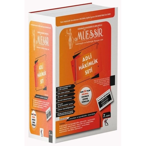 Kuram Kitap Yaynlar 2025 MESSR Adli Hakimlik km Soru Bankas Seti zml 7. Bask