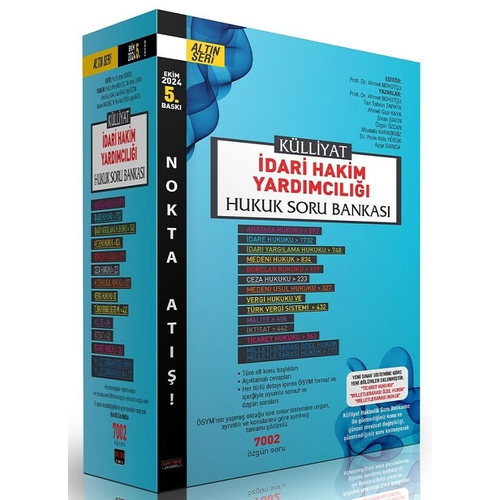 Sava� Yay�nlar� K�LL�YAT �dari Hakim Yard�mc�l��� Hukuk Soru Bankas� Ekim 2024