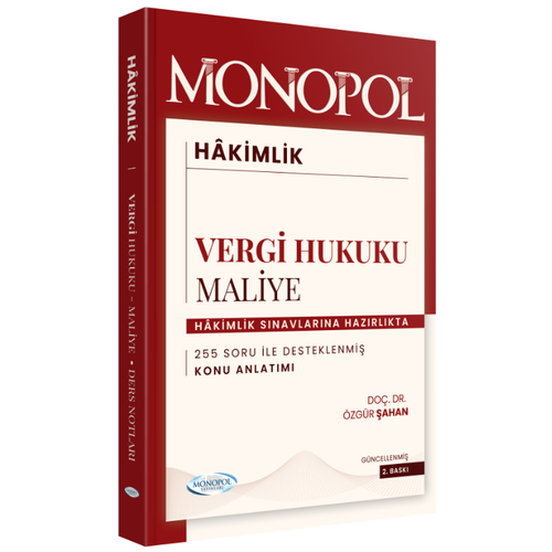 Monopol Yay�nlar� 2026 Hakimlik Maliye, Vergi Hukuku Konu Anlat�m� (�zg�r �ahan)
