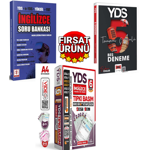 �nformal Yay�nlar� Yds �ngilizce Son 6 S�nav ��km�� Sorular+Tercih Yay�nlar� YDS �ngilizce Soru Bankas�+Yarg� Yay�nlar� YDS 5 Deneme Tamam� ��z�ml� Seti(3Kitap)