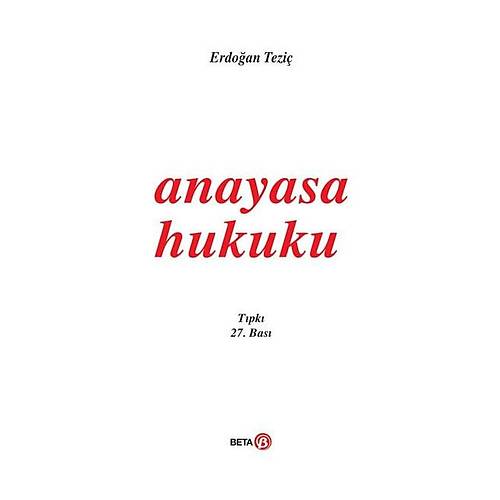 Beta Yaynevi Anayasa Hukuku (Erdoan Tezi)