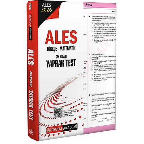 Pegem Yay�nlar� 2026 ALES T�rk�e-Matematik �ek Kopart Yaprak Test