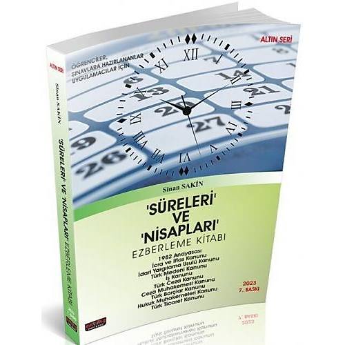 Sava Yaynevi Trk Hukukunda Sreler ve Nisaplar Ezberleme Kitab (Sinan Sakin)