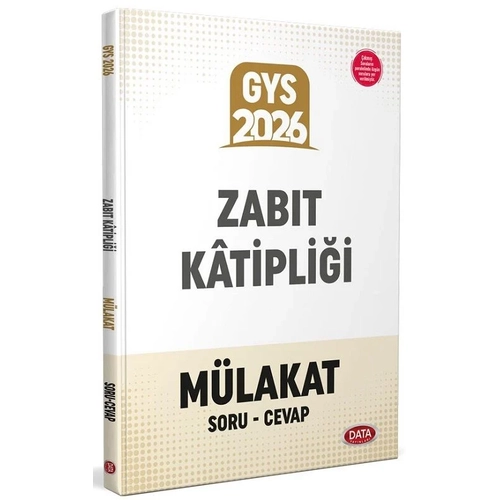 Data 2026 Zab�t Katipli�i M�lakat S�nav�na Haz�rl�k Soru-Cevap Data Yay�nlar�