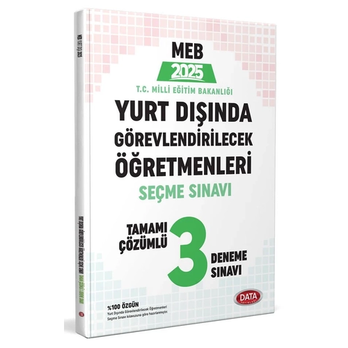Data 2025 MEB Yurt Dnda Grevlendirilecek retmenleri Seme Snav 3 Deneme zml Data Yaynlar