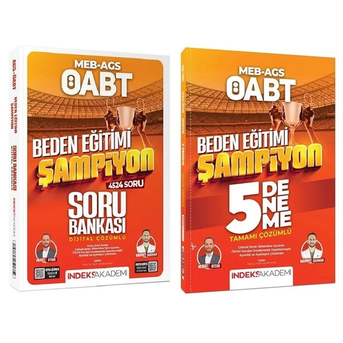 �ndeks Akademi 2026 �ABT MEB-AGS Beden E�itimi �ampiyon Soru Bankas� + 5 Deneme 2 li Set - Murat Ayd�n �ndeks Akademi Yay�nc�l�k