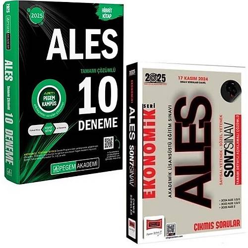 Pegem 2025 Ales 10 Deneme Tamam zml+Yarg 2025 Ales SON 7 Snav km Sorular (Kasm 2024 Dahil)(2Kitap)