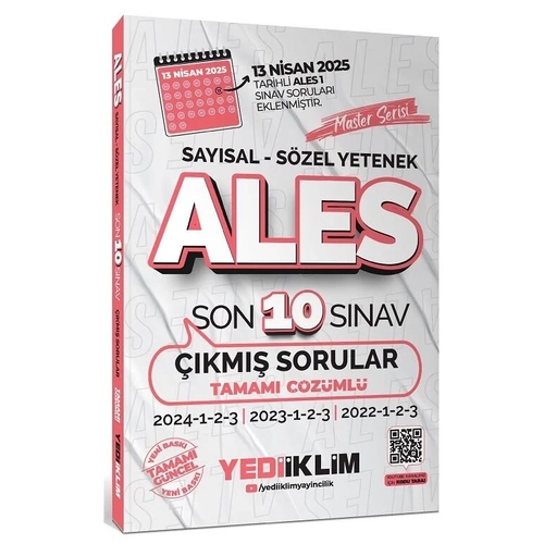 Yediiklim Yaynlar ALES Master km Sorular Son 10 Snav zml