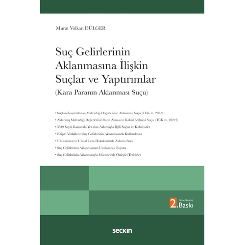 Sekin Yaynclk Su Gelirlerinin Aklanmasna likin Sular ve Yaptrmlar (Kara Parann Aklanmas Suu) Murat Volkan Dlger( Murat Volkan Dlger)