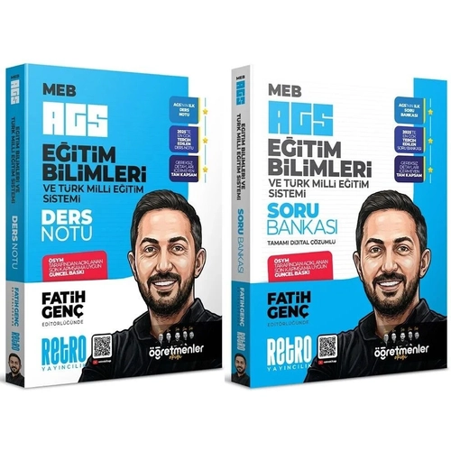 YEN� AGS - Retro MEB-AGS E�itim Bilimleri ve T�rk Milli E�itim Sistemi ��retmenler Ekibi Ders Notu + Soru Bankas� 2 li Set - Fatih Gen� Retro Yay�nc�l�k