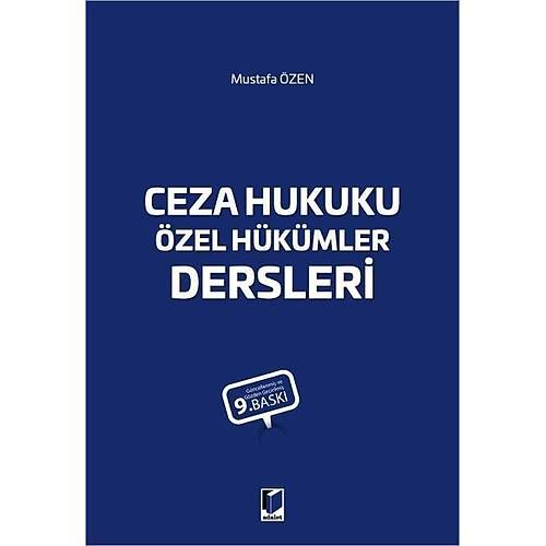 Adalet Yaynevi Ceza Hukuku zel Hkmler Dersleri (Mustafa zen)