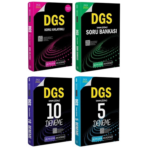 Pegem 2026 DGS Konu + Soru Bankas� + 10+5 Deneme 4 l� Set Pegem Akademi Yay�nlar�
