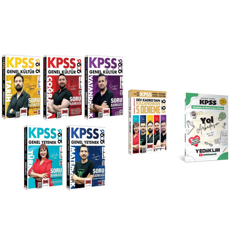 Yarg� 2026 KPSS Genel Yetenek Genel K�lt�r Soru Bankas� + 5 Deneme 6 l� Set Yarg� Yay�nlar�+Yol Arkada��m Hediyeli)