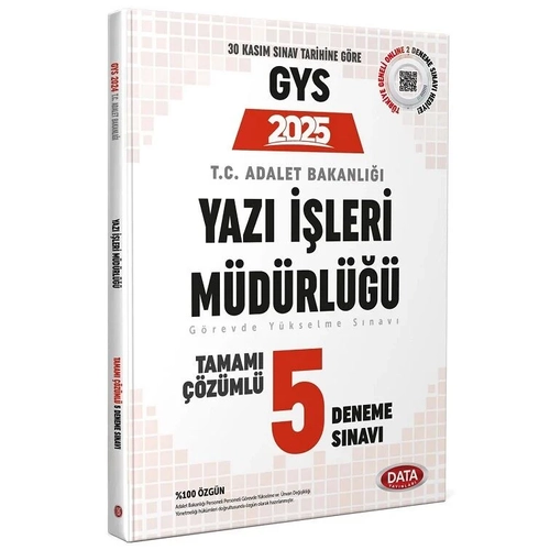Data 2025 GYS Adalet Bakanl Yaz leri Mdrl 5 Deneme zml Grevde Ykselme Data Yaynlar