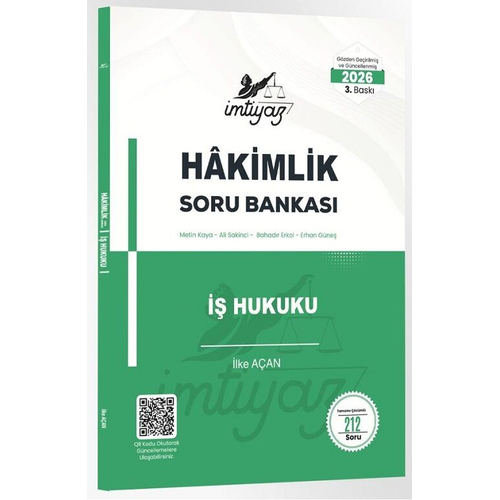�MT�YAZ 2026 Hakimlik �� Hukuku Soru Bankas� (�lke A�an) �mtiyaz Yay�nc�l�k