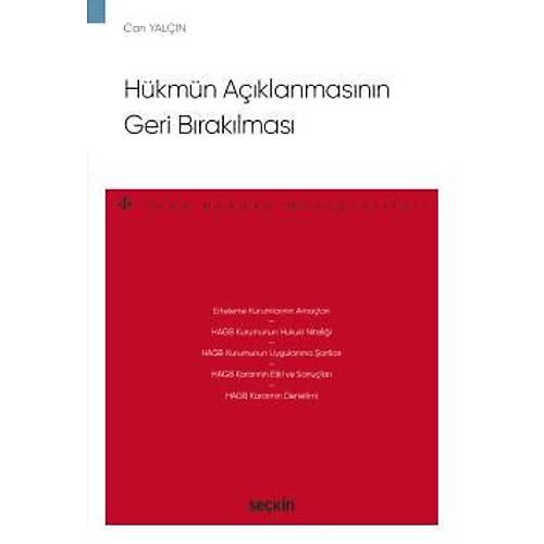 Sekin Yaynlar Hkmn Aklanmasnn Geri Braklmas Can Yaln