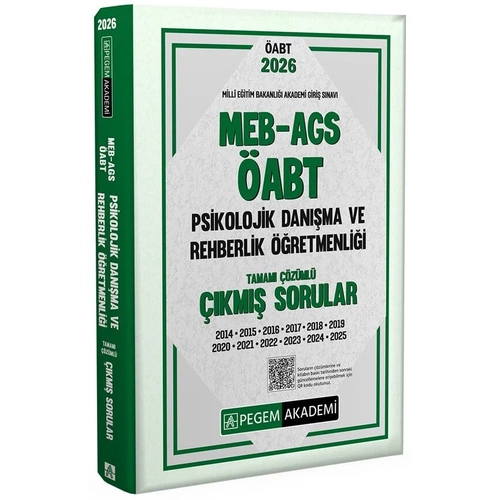 Pegem 2026 �ABT MEB-AGS Psikolojik Dan��ma ve Rehberlik ��km�� Sorular ��z�ml� Pegem Akademi Yay�nlar�