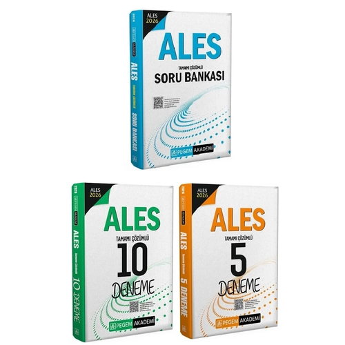 Pegem 2026 ALES Soru Bankas� + 10+5 Deneme 3 l� Set Pegem Akademi Yay�nlar�