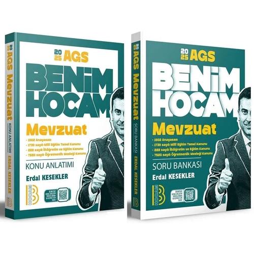 Benim Hocam 2025 MEB-AGS Mevzuat Konu + Soru Bankas 2 li Set - Erdal Kesekler
