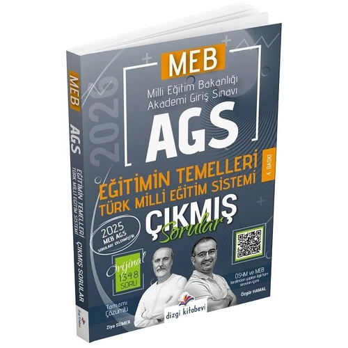 YEN� AGS - Dizgi Kitap 2026 MEB-AGS E�itimin Temelleri ve T�rk Milli E�itim Sistemi ��km�� Sorular ��z�ml� - Ziya S�mer, �zg�r Hamal Dizgi Kitap