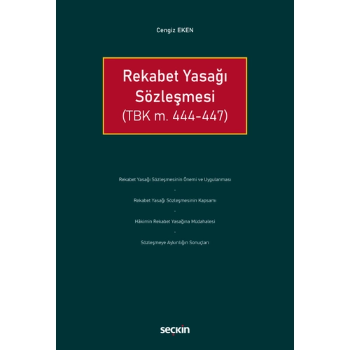 Se�kin Yay�nc�l�k Rekabet Yasa�� S�zle�mesi (TBK m. 444�447) Cengiz Eken 1. Bask�,� Ocak 2026