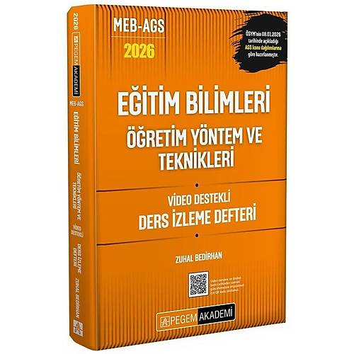 YEN� AGS - Pegem 2026 MEB-AGS E�itim Bilimleri ��retim Y�ntem ve Teknikleri Ders �zleme Defteri Pegem Akademi Yay�nlar�