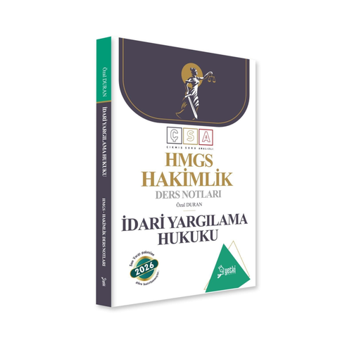 Yetki Yay�nlar� 2026 HMGS Hakimlik �dari Yarg�lama Hukuku Ders Notlar� (�zal Duran)
