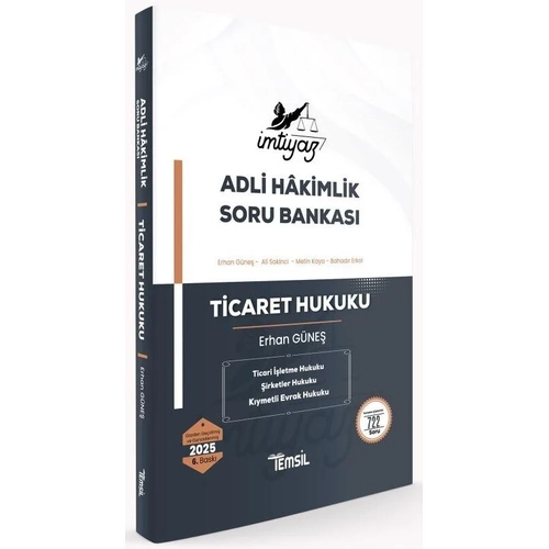 Temsil 2025 mtiyaz Adli Hkimlik Ticaret Hukuku Soru Bankas-Erhan Gne