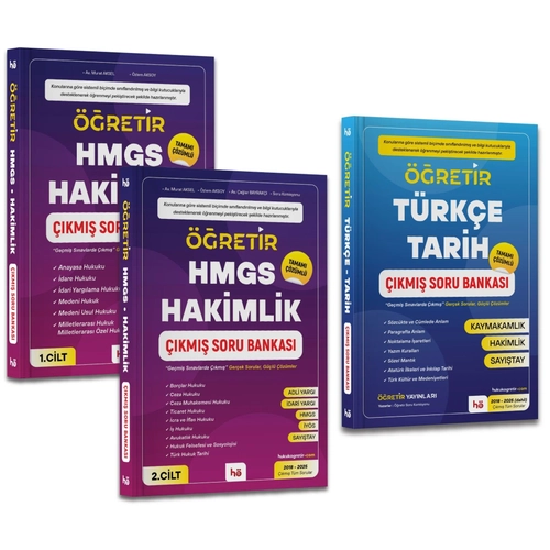 ��retir Kaymakaml�k HMGS Hakimlik + T�rk�e + Tarih ��km�� Soru Bankas� 2 li Set ��retir Yay�nlar�