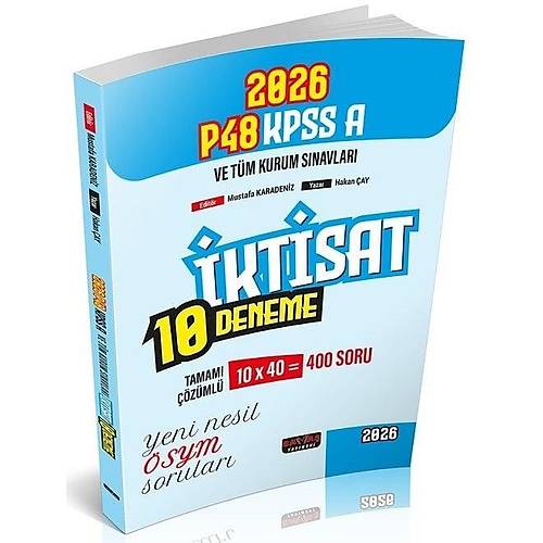 Sava� 2026 KPSS A Grubu P48 �ktisat 10 Deneme ��z�ml� - Mustafa Karadeniz, Hakan �ay Sava� Yay�nlar�