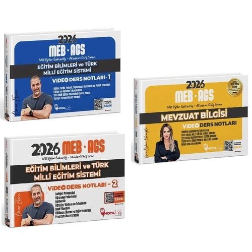 YEN� AGS - Hoca Kafas� 2026 MEB-AGS E�itimin Temelleri + E�itim Bilimleri ve T�rk Milli E�itim Sistemi + Mevzuat Bilgisi Video Ders Notlar� 3 l� Set Hoca Kafas� Yay�nlar�