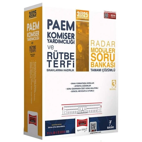 Yarg Yaynlar 2025 PAEM Komiser Yardmcl ve Rtbe Terfi Radar Soru Bankas Modler Set
