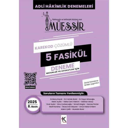Temsil 2025 M�ESS�R Adli Hakimlik Fasik�l 5 Deneme Karekod ��z�ml� 8. Bask� Temsil Yay�nlar�
