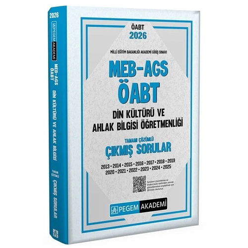Pegem 2026 �ABT MEB-AGS Din K�lt�r� ve Ahlak Bilgisi ��retmenli�i ��km�� Sorular ��z�ml� Pegem Akademi Yay�nlar�