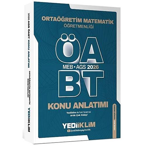 Yediiklim 2026 �ABT MEB-AGS Lise Orta��retim Matematik ��retmenli�i Konu Anlat�m� Yediiklim Yay�nlar�