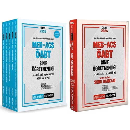 Pegem 2026 �ABT MEB-AGS S�n�f ��retmenli�i Konu Anlat�ml� + Soru Bankas� 2 li Set Pegem Akademi Yay�nlar�