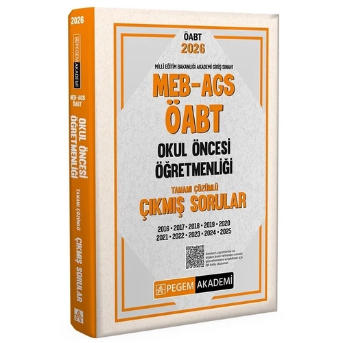 Pegem 2026 �ABT MEB-AGS Okul �ncesi ��retmenli�i ��km�� Sorular ��z�ml� Pegem Akademi Yay�nlar�