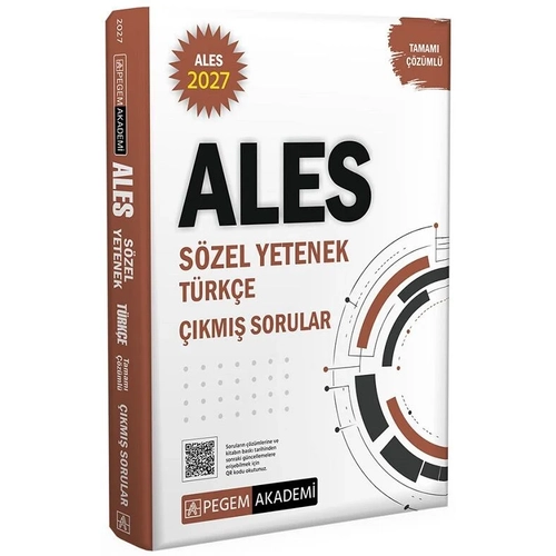 Pegem 2027 ALES S�zel Yetenek T�rk�e ��km�� Sorular ��z�ml� Pegem Akademi Yay�nlar�