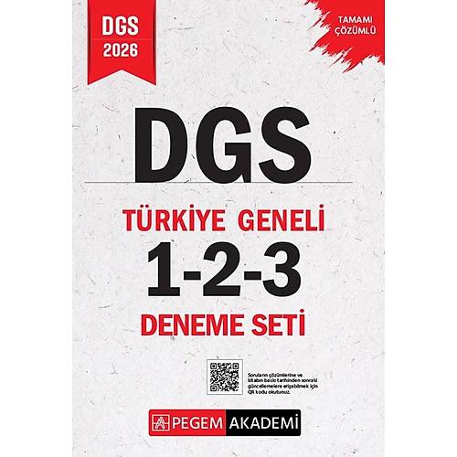 Pegem 2026 DGS T�rkiye Geneli 3 Deneme (1-2-3) Pegem Akademi Yay�nlar�