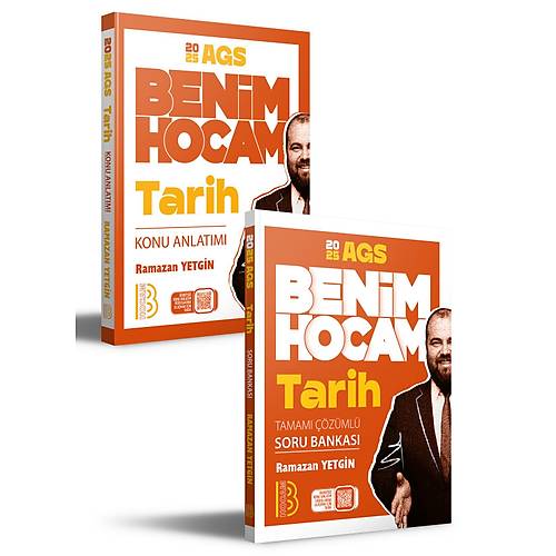 Benim Hocam Yay�nlar� 2025 AGS Tarih Konu Anlat�m� ve Tamam� ��z�ml� Soru Bankas� Seti (Ramazan Yetgin)