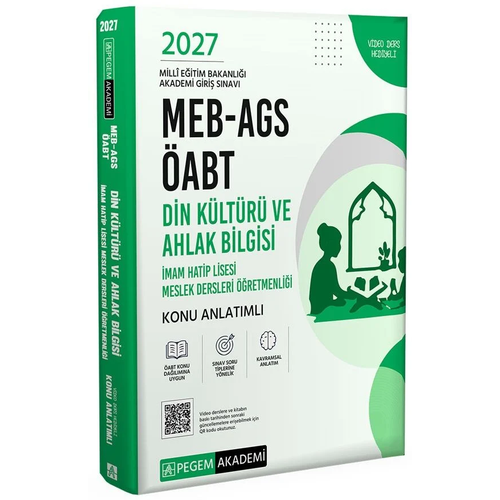 Pegem 2027 �ABT MEB-AGS Din K�lt�r� Ahlak Bilgisi ��retmenli�i Konu Anlat�ml� Pegem Akademi Yay�nlar�