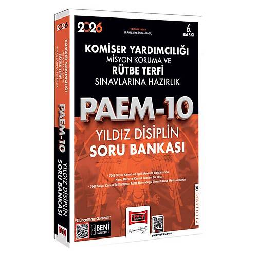 Yarg� 2026 Komiser Yard�mc�l��� Misyon Koruma ve R�tbe Terfi PAEM-10 Disiplin Y�ld�z Soru Bankas� ��z�ml� Yarg� Yay�nlar�